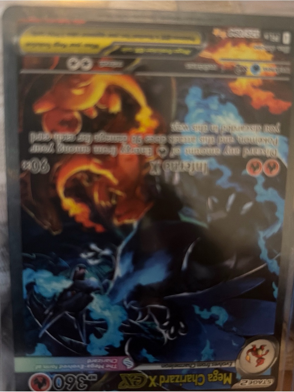 Pokemon Mega Charizard EX - Blue & Orange Flame Artwork